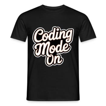 Coding Mode On 17 - Männer T-Shirt - Schwarz - Vorne - AI Model Male 178 light (178cm)