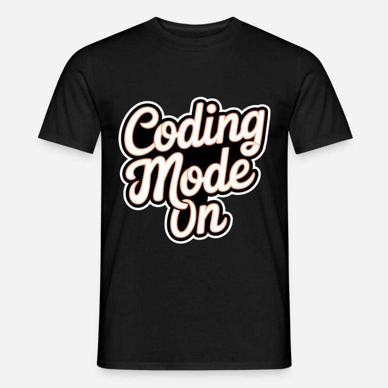 Coding Mode On 17 - Männer T-Shirt - Schwarz