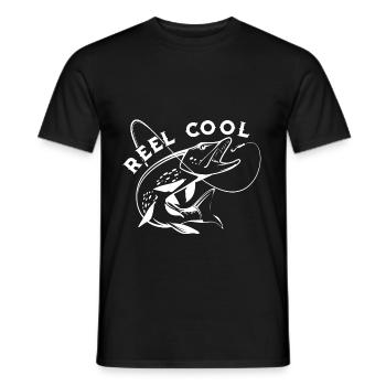 Eel fish fishing gift - Men's T-Shirt - black - Front - AI Model Male 178 light (178cm)