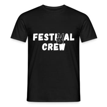 FESTIVAL CREW - Männer T-Shirt - Schwarz - Vorne - AI Model Male 178 light (178cm)