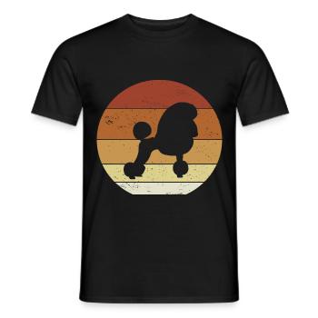 Caniche cadeau chien canin nain canin propriétaire de chien - T-shirt homme - noir - Devant - AI Model Male 178 light (178cm)