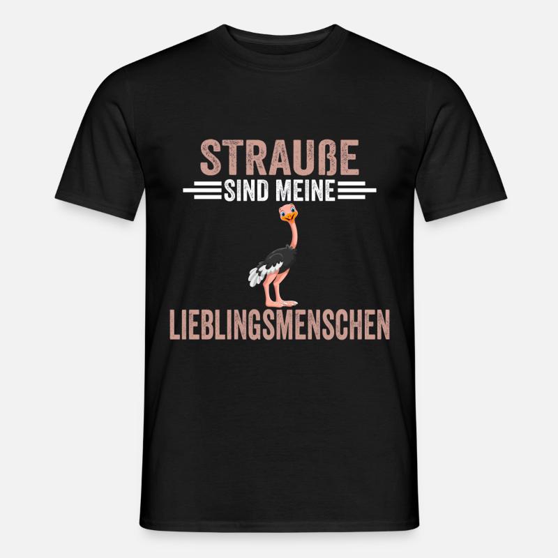 Strauß - Männer T-Shirt - Schwarz