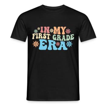 Dans ma première année, premier jour d’école - T-shirt homme - noir - Devant - AI Model Male 178 light (178cm)