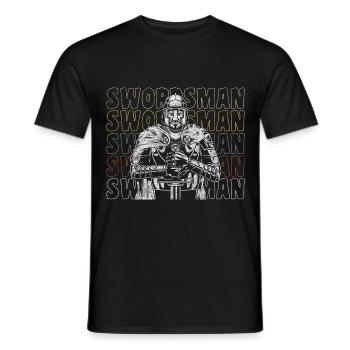 Sword Warrior Swords - Men's T-Shirt - black - Front - AI Model Male 178 light (178cm)