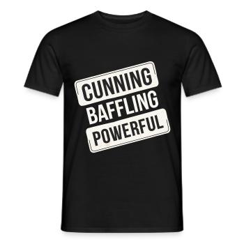 Cunning Baffling Powerful 12 - Männer T-Shirt - Schwarz - Vorne - AI Model Male 178 light (178cm)