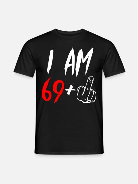 70th birthday middle finger - Men's T-Shirt - black