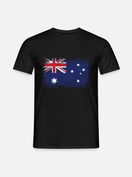 Australia flag flag crest - Men's T-Shirt - black