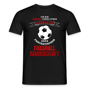 Fußball Trainer Mannschaft Team verrückt Geschenk - Männer T-Shirt - Schwarz - Vorne - AI Model Male 178 light (178cm)
