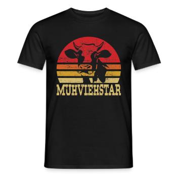 Kuh Muhviehstar Milchbauer Lustig Spruch Geschenk - Männer T-Shirt - Schwarz - Vorne - AI Model Male 178 light (178cm)