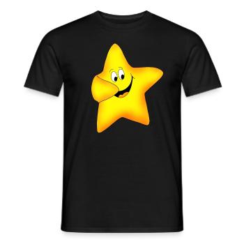 Stern tanzend - Männer T-Shirt - Schwarz - Vorne - AI Model Male 178 light (178cm)