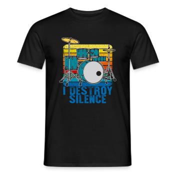 Drummer Drums Drummer Drums Fun Gift - T-shirt homme - noir - Devant - AI Model Male 178 light (178cm)