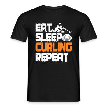 Curling Wintersport Eissport Eis Sport Geschenk - Männer T-Shirt - Schwarz - Vorne - AI Model Male 178 light (178cm)