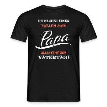 Vatertag - Männer T-Shirt - Schwarz - Vorne - AI Model Male 178 light (178cm)