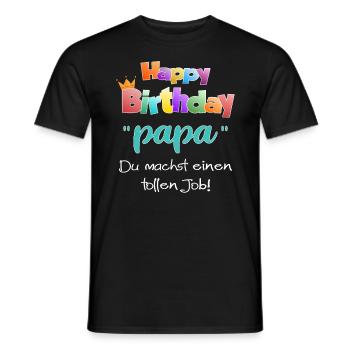 Geburtstag Papa - Männer T-Shirt - Schwarz - Vorne - AI Model Male 178 light (178cm)