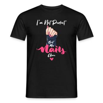 Nail polish nail design manicure nail salon nails - Men's T-Shirt - black - Front - AI Model Male 178 light (178cm)