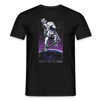 Cadeau de l'espace Skateboard Skater astronaute - T-shirt homme - noir - Devant - AI Model Male 178 light (178cm)