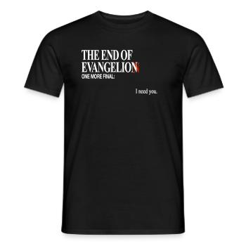 Evangelion I Need You - T-shirt homme - noir - Devant - AI Model Male 178 light (178cm)
