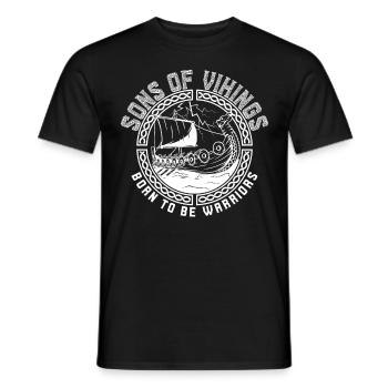 Sons Of Vikings Raid Vikings Nordistes Asgard - T-shirt homme - noir - Devant - AI Model Male 178 light (178cm)