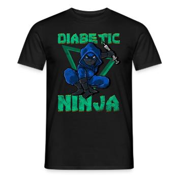 Diabetes ninja diabetic sugar insulin syringe - Men's T-Shirt - black - Front - AI Model Male 178 light (178cm)
