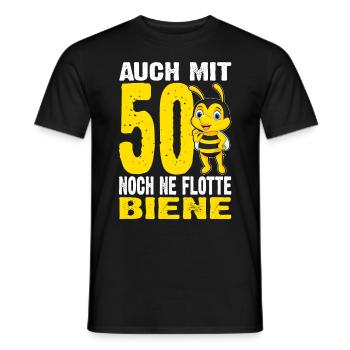 Auch Mit 50 Noch Ne Flotte Biene - 50. Geburtstag - Männer T-Shirt - Schwarz - Vorne - AI Model Male 178 light (178cm)