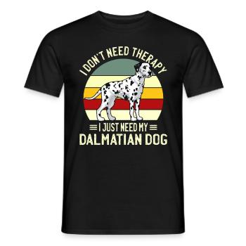 Dalmatian Dogs Dog Lover Funny Gift - Men's T-Shirt - black - Front - AI Model Male 178 light (178cm)