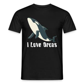 J'aime les orques orques orque orque cadeau - T-shirt homme - noir - Devant - AI Model Male 178 light (178cm)
