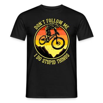 VTT vélo vélo vélo VTT cadeau - T-shirt homme - noir - Devant - AI Model Male 178 light (178cm)