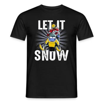 Let It Snow - Cadeau de motoneige pour motoneige - T-shirt homme - noir - Devant - AI Model Male 178 light (178cm)