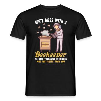 Apiculteur apiculteur abeilles abeilles cadeau - T-shirt homme - noir - Devant - AI Model Male 178 light (178cm)