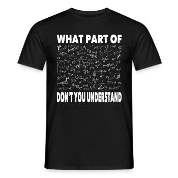 Mathematik Mathe Aufgaben Mathematiker Geschenk - Männer T-Shirt - Schwarz - Vorne - AI Model Male 178 light (178cm)