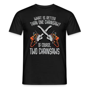 Tronçonneuses Scies en bois Scies Drôle cadeau - T-shirt homme - noir - Devant - AI Model Male 178 light (178cm)