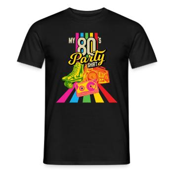 My 80's Party Shirt Retro Vaporwave 80's Gift - Men's T-Shirt - black - Front - AI Model Male 178 light (178cm)