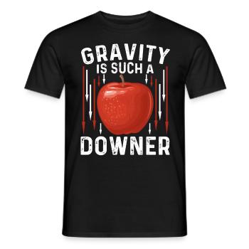La gravité est un cadeau drôle de physicien - T-shirt homme - noir - Devant - AI Model Male 178 light (178cm)