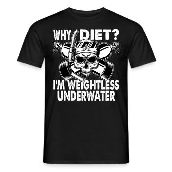 Diving Scuba Diving Diver Deep Diving Gift - Men's T-Shirt - black - Front - AI Model Male 178 light (178cm)
