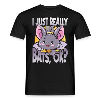 Je suis Juste Really Like Bats, d’accord ? Les amoureux de la chauve-souris - T-shirt homme - noir - Devant - AI Model Male 178 light (178cm)