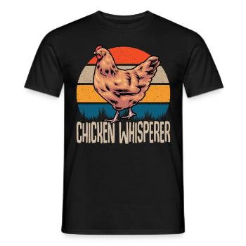 Éleveur de poulets Sort Poulet Whisperer - T-shirt homme - noir - Devant - AI Model Male 178 light (178cm)