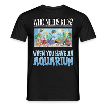 Aquarium poissons aquaristiques ornements cadeau - T-shirt homme - noir - Devant - AI Model Male 178 light (178cm)
