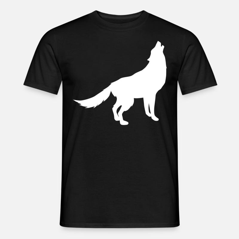 Wolf - Männer T-Shirt - Schwarz