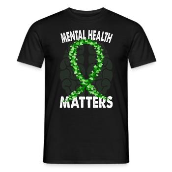 Mental Health Matters Santé mentale Psyché - T-shirt homme - noir - Devant - AI Model Male 178 light (178cm)