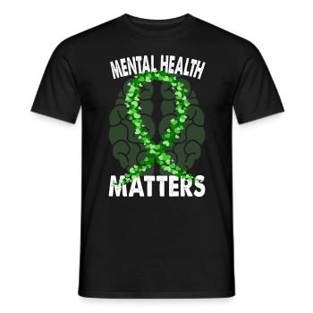 Psychische Gesundheit - Mental Health Matters - Men's T-Shirt - black - Front - AI Model Male 178 light (178cm)
