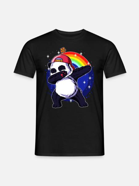 Dabbing Panda Dab Pandabär Tanzen Geschenk - Männer T-Shirt - Schwarz