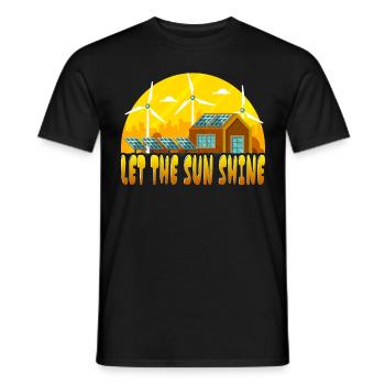 Lass Die Sonne Scheinen Solar Erneuerbare Energie - Männer T-Shirt - Schwarz - Vorne - AI Model Male 178 light (178cm)