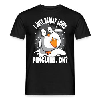 Pingouin Pôle Sud Antarctique Drôle de sort Cadeau - T-shirt homme - noir - Devant - AI Model Male 178 light (178cm)