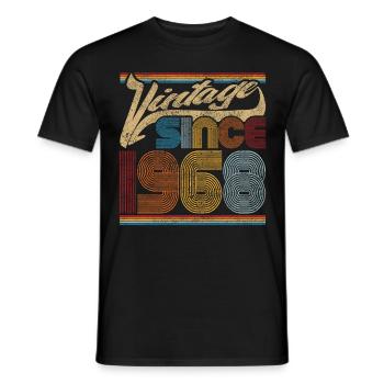 Vintage 1968 - Gift for 53rd Birthday - Men's T-Shirt - black - Front - AI Model Male 178 light (178cm)