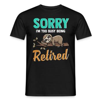 Paresseux Pension Pension Pension Pension - T-shirt homme - noir - Devant - AI Model Male 178 light (178cm)