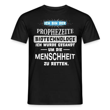 Biotechnologe Biotechnologie Sprüche lustige - Männer T-Shirt - Schwarz - Vorne - AI Model Male 178 light (178cm)