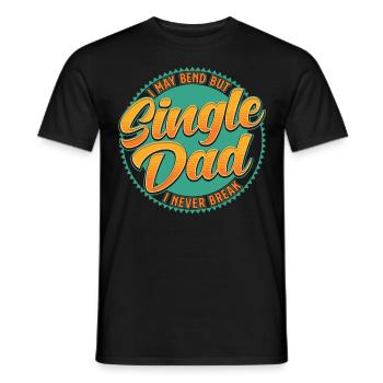 Single Dad Single Dad Father's Day Dad - Men's T-Shirt - black - Front - AI Model Male 178 light (178cm)