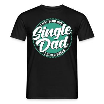 Single Dad Single Dad Father's Day Dad - Men's T-Shirt - black - Front - AI Model Male 178 light (178cm)