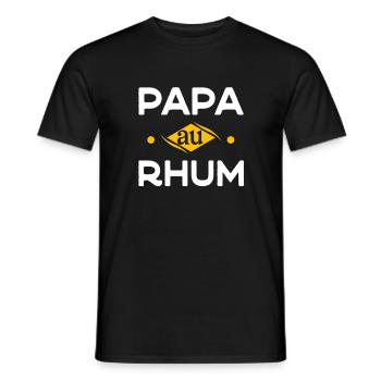 PAPA AU RHUM - T-shirt homme - noir - Devant - AI Model Male 178 light (178cm)