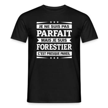 JE SUIS FORESTIER - T-shirt homme - noir - Devant - AI Model Male 178 light (178cm)